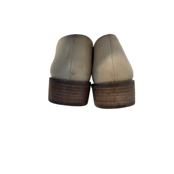 Lucky Brand Gennifa Cutout Stacked Heel Loafer In Stone Leather Size 10 - Picture 5 of 7